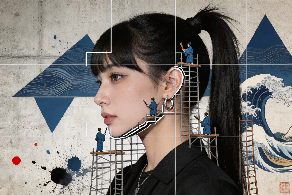 Ukiyo-e Wisdom in Digital Portrait