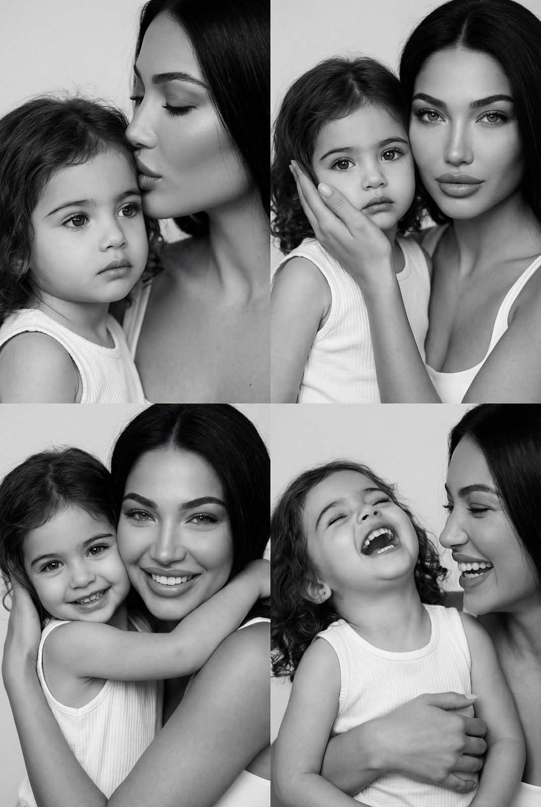 Mother Child Emotional Collage