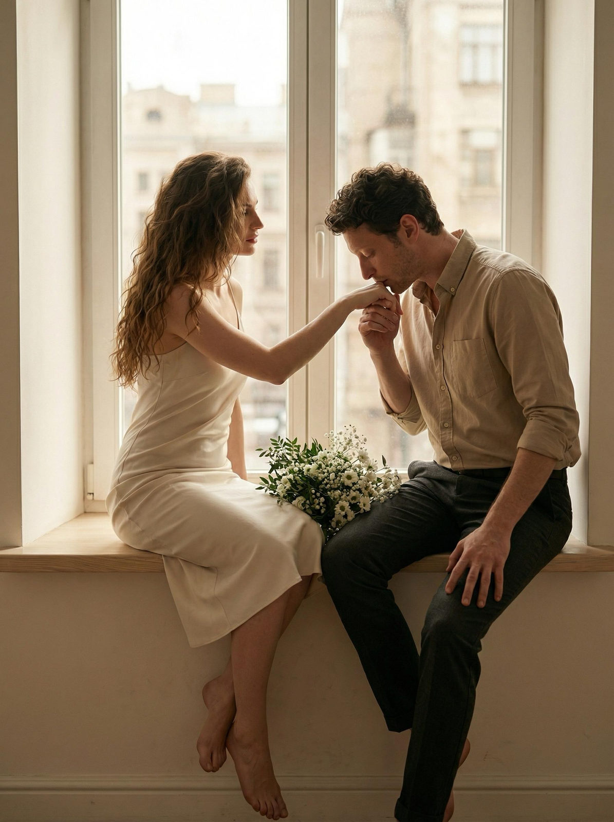 Tender Windowsill Kiss