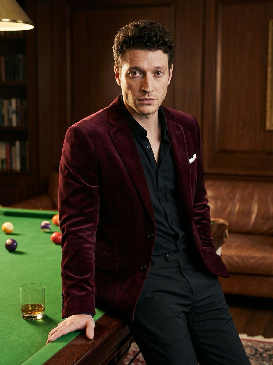 Cinematic Gentleman Portrait By Pool Table