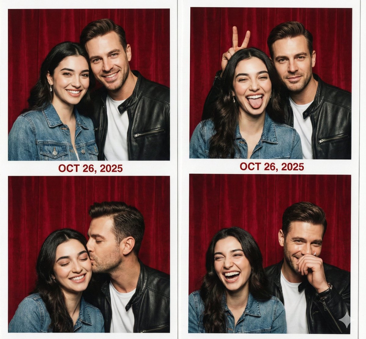 Romantic Retro Photo Booth Strip