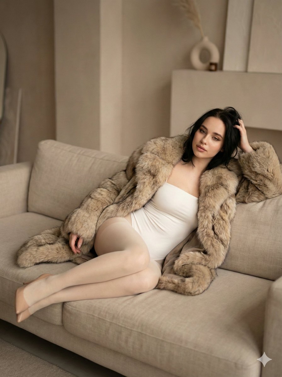 Elegant Sofa Fashion Portrait