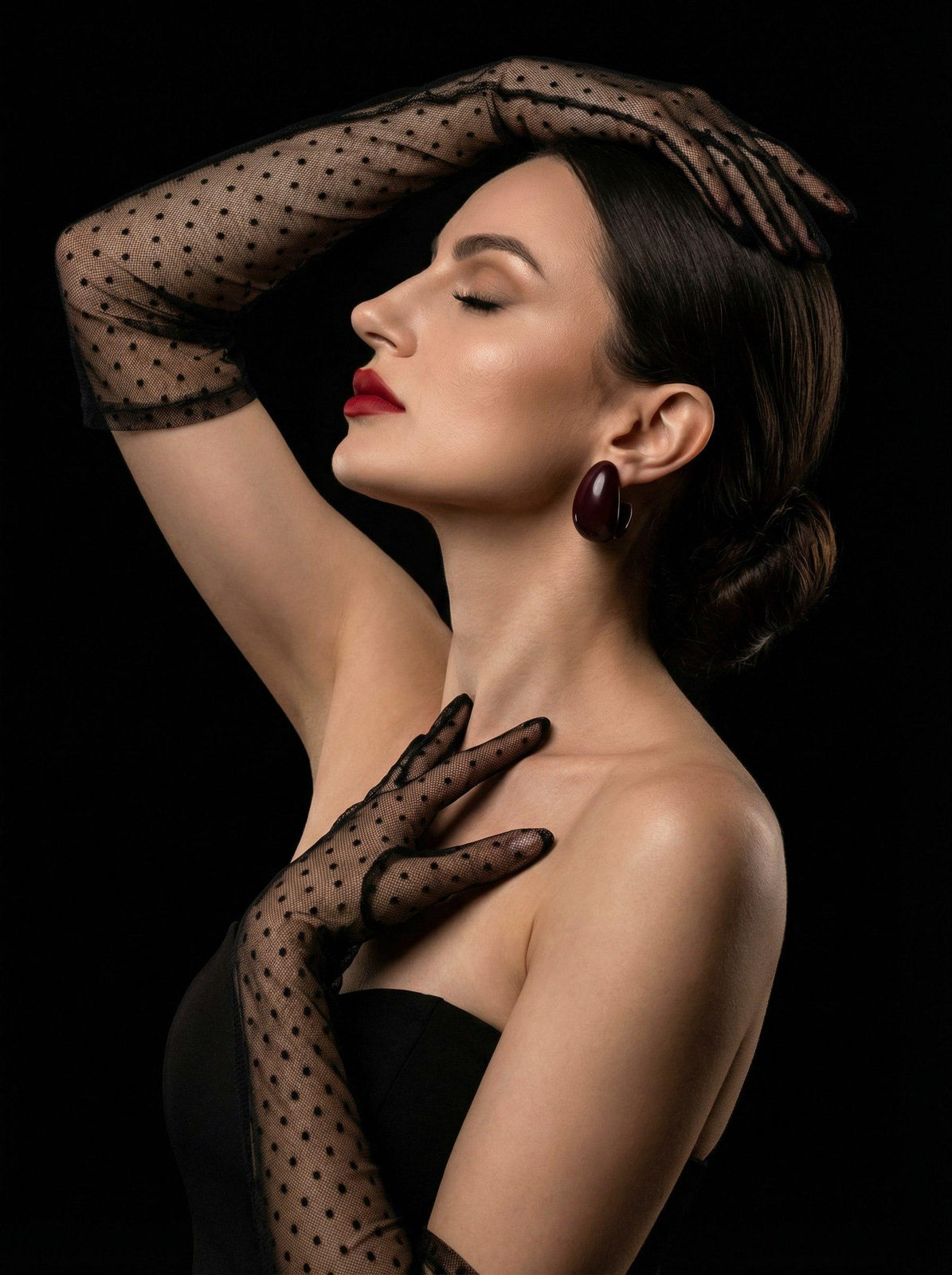 Dramatic Dark Studio Portrait