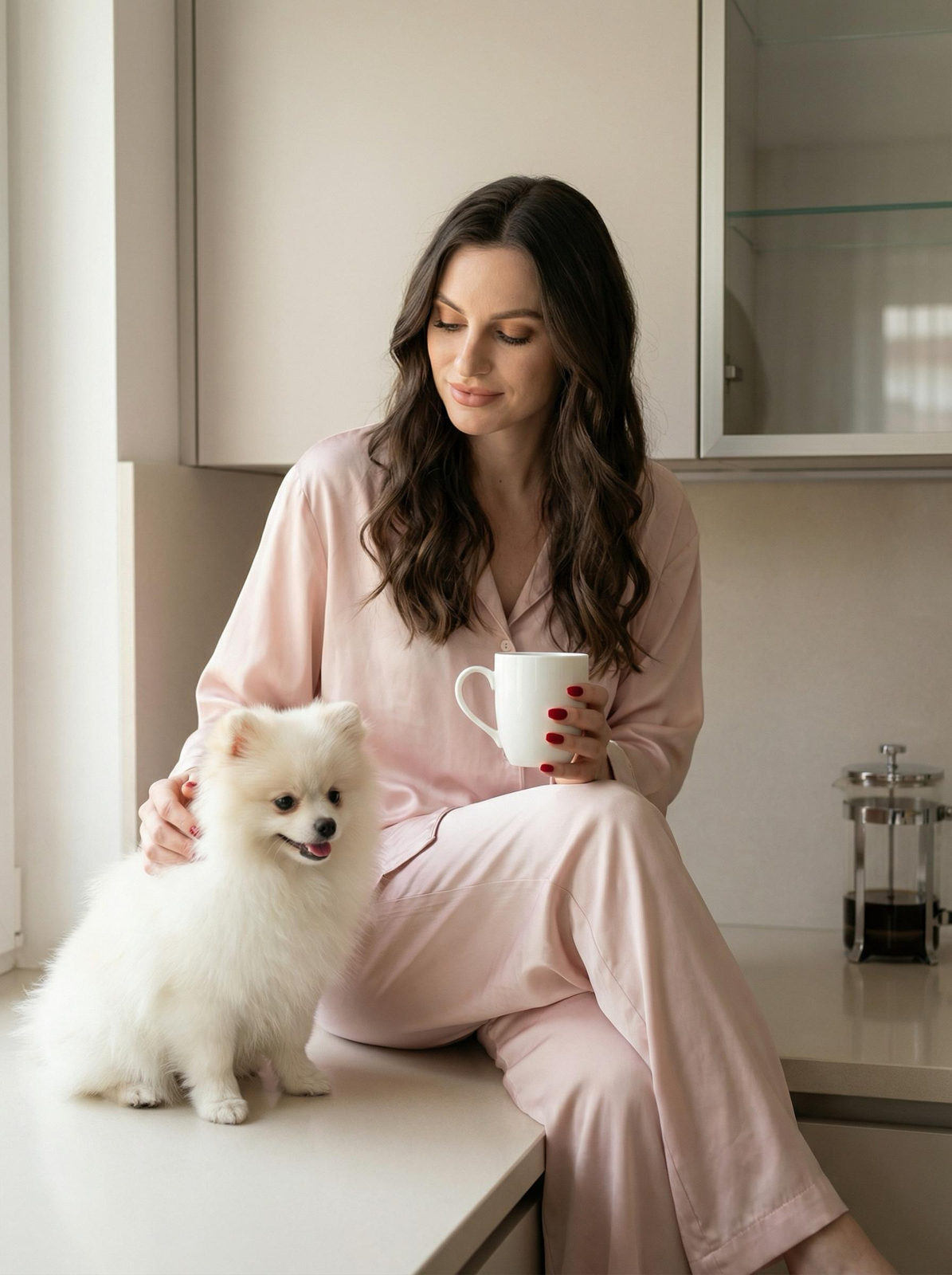 Morning Coffee with Cat