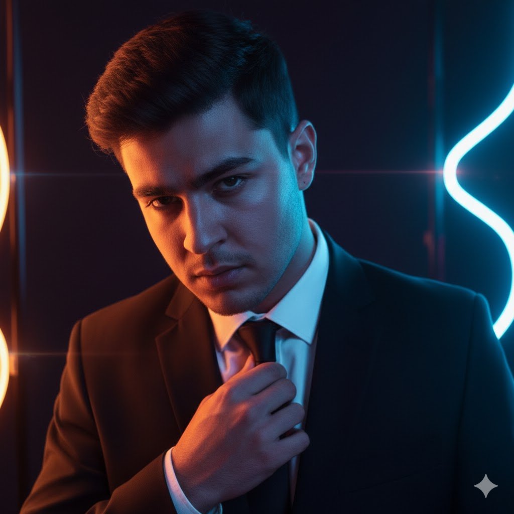 Neon Noir: Cinematic Portrait