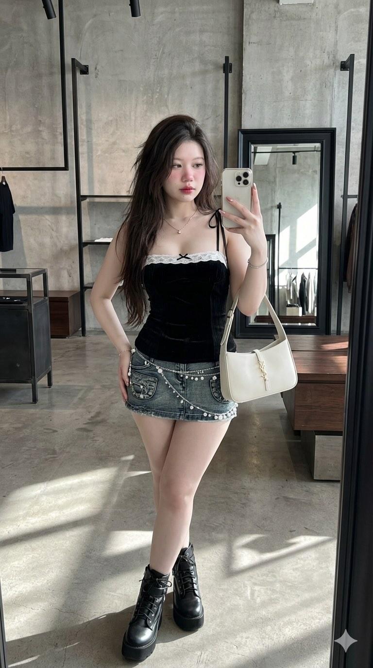 Mirror Selfie Asian Beauty