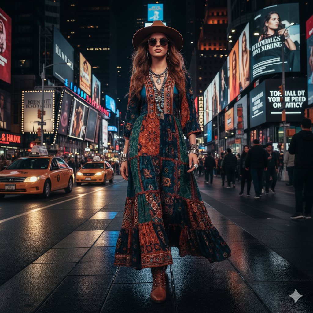 Western Fashion in NYC Neon