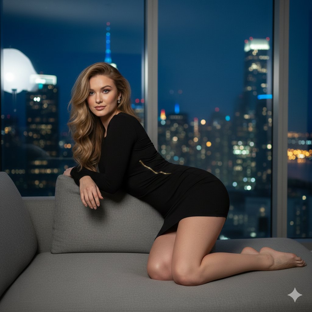 Night City Black Dress Portrait
