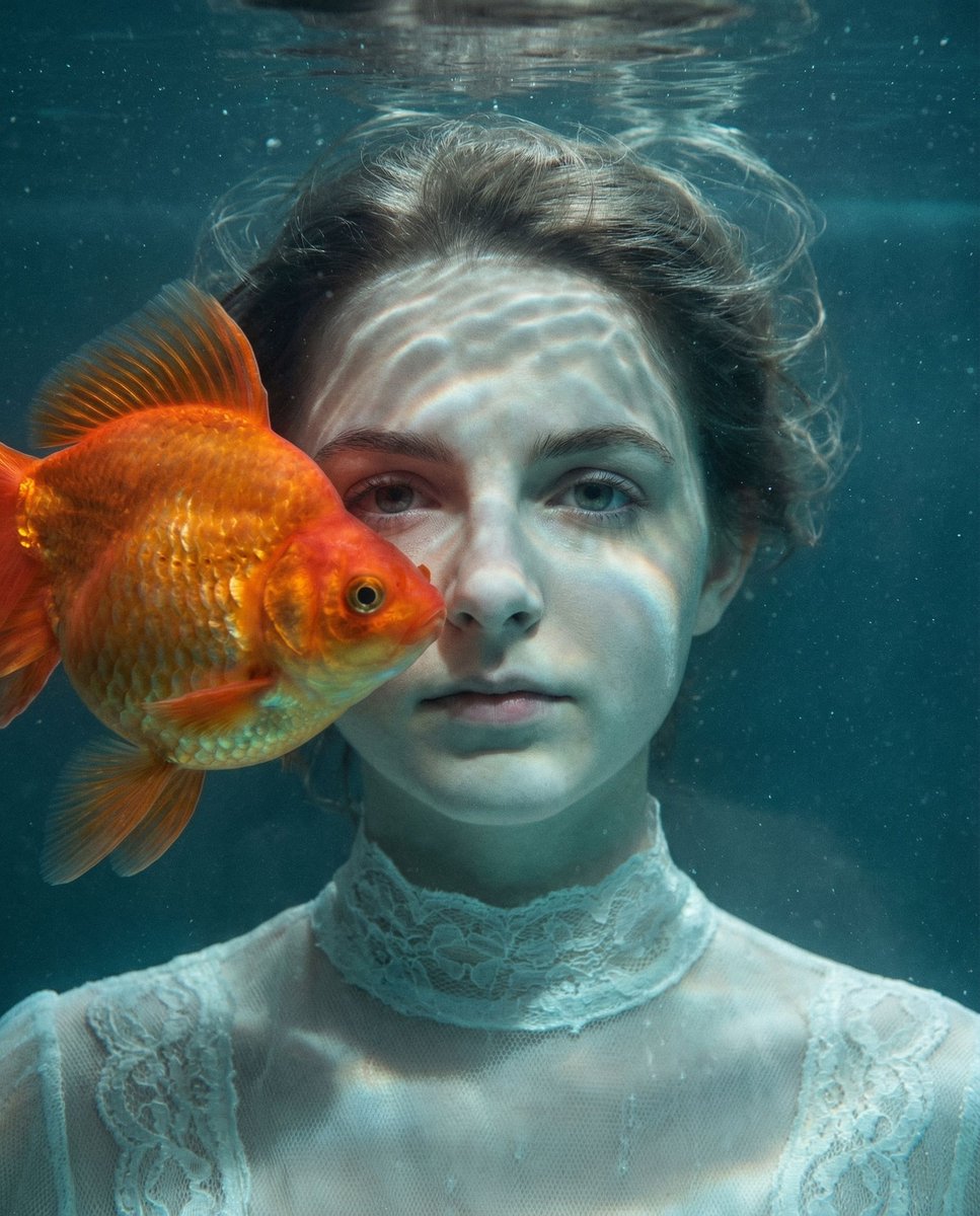 Silent Aquarium Surreal Portrait