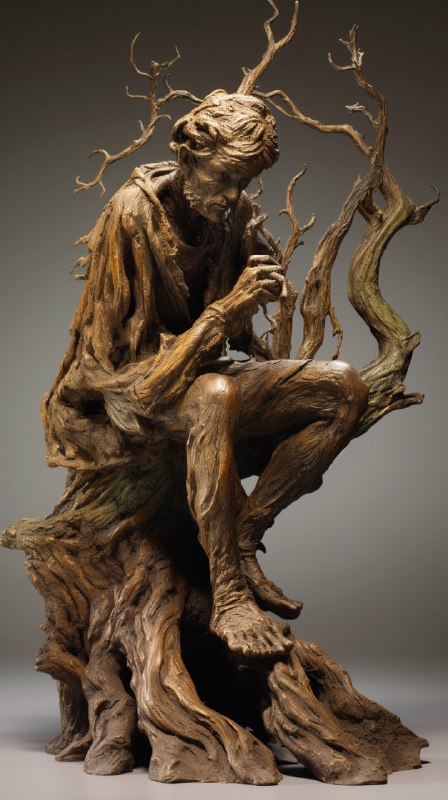 Creatures, twisted branches, sculptural
