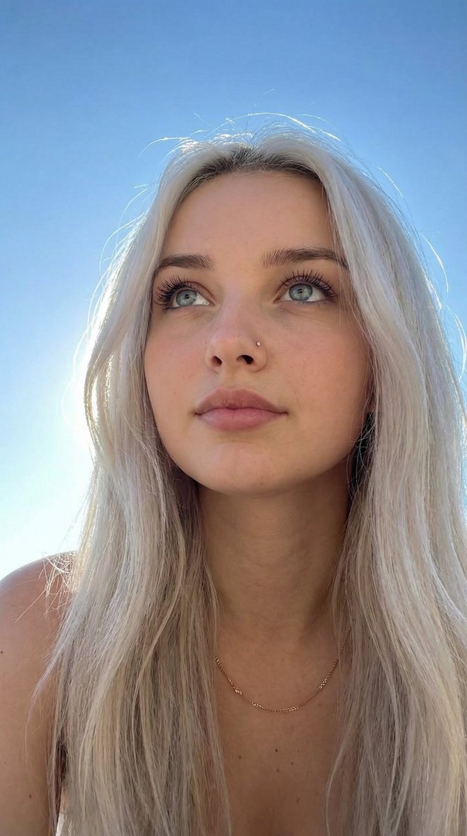 Dreamy Platinum Blonde Portrait