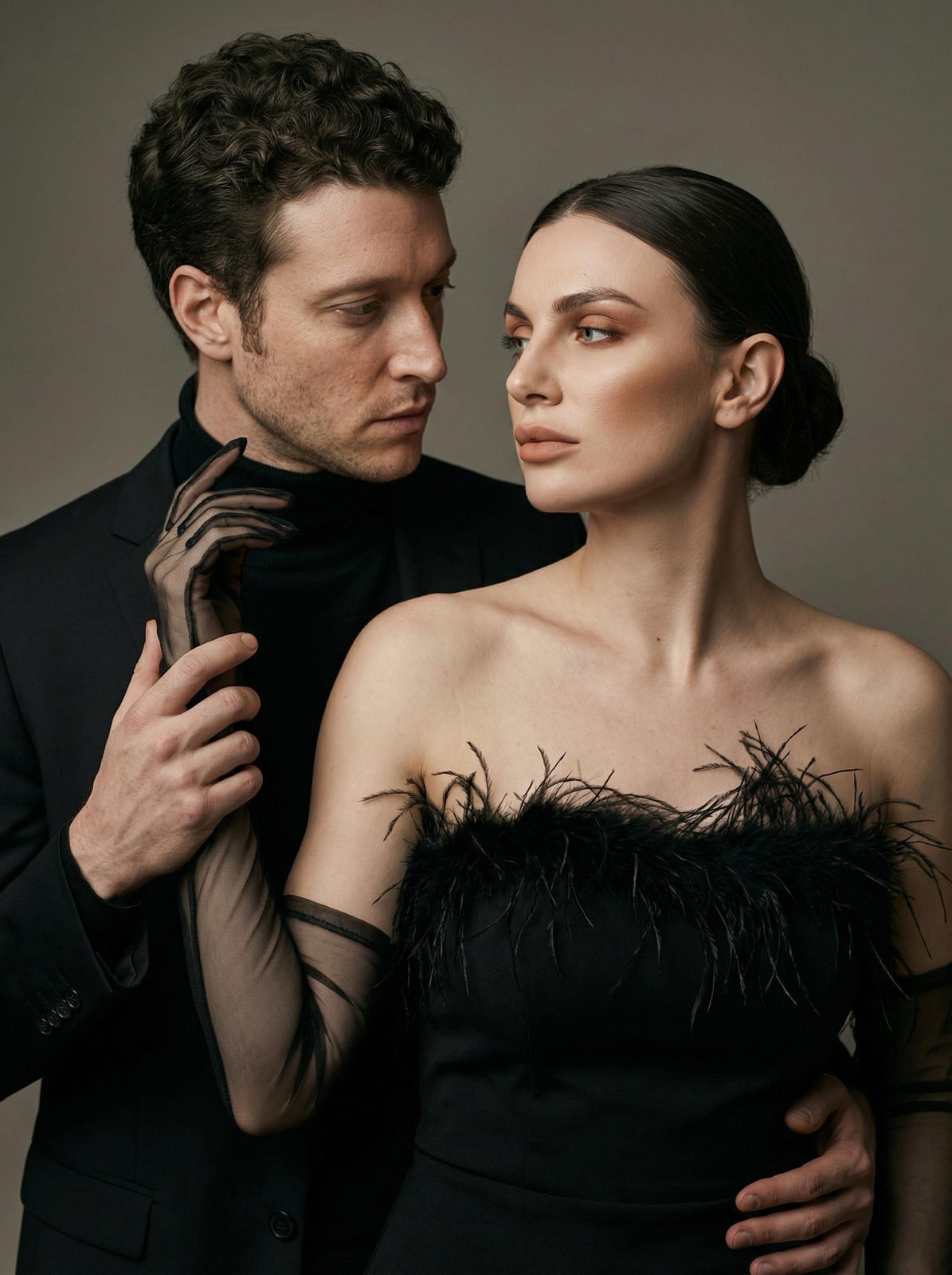 Moody Couple Fashion Portrait