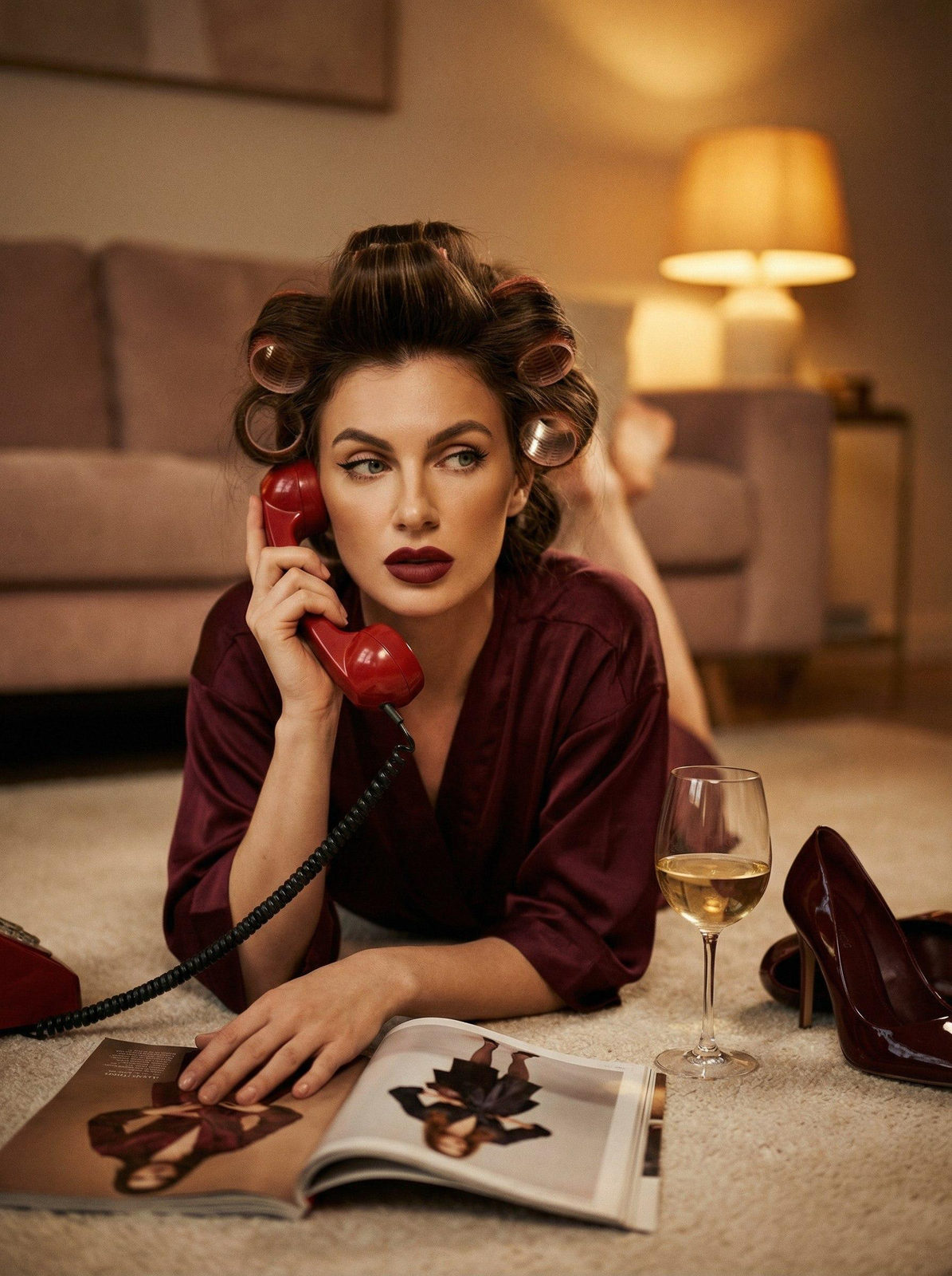 Retro Glamour Phone Call
