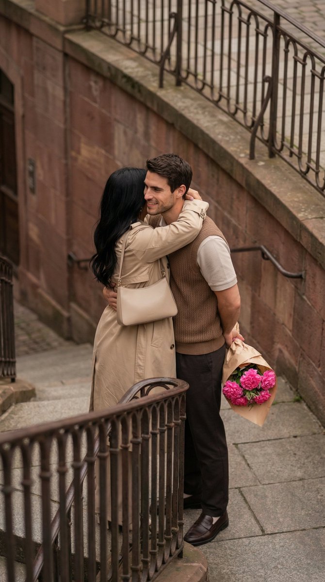 Secret Bouquet Staircase Embrace