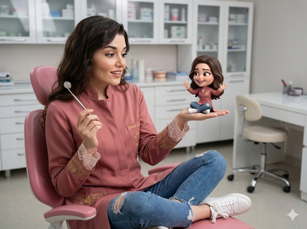 Dentist and Her Tiny 3D Chibi Self
