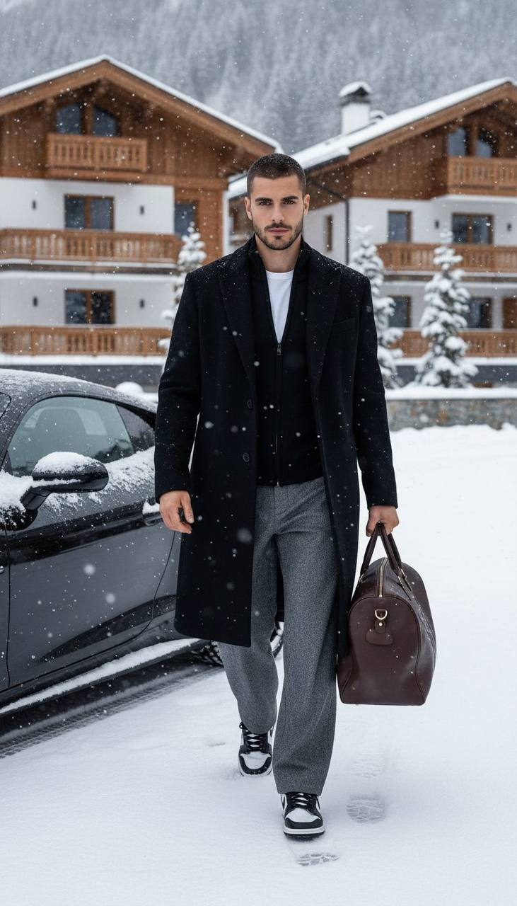 Luxury Winter Menswear Lifestyle Portrait