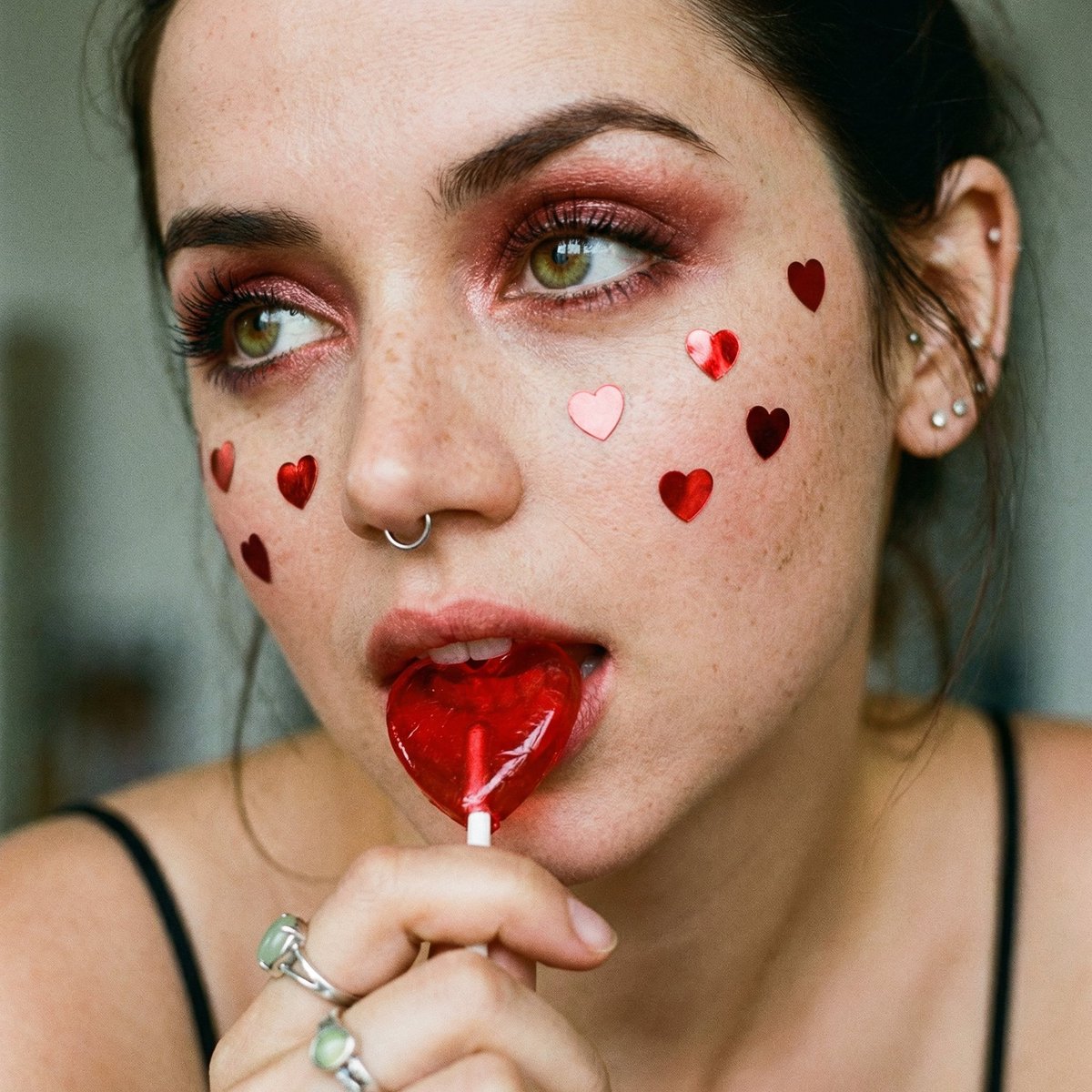 Heart Lollipop Girl Close-up