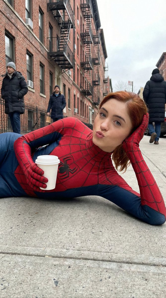 Spider-Heroine Candid Street Portrait