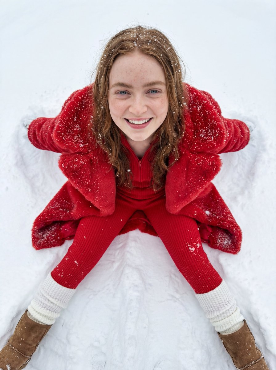 Snow Angel Joy Portrait