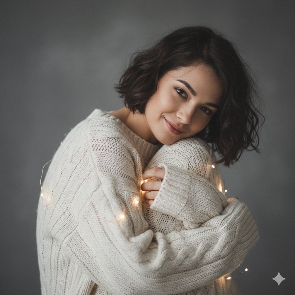 Soft Glow Cozy Studio Portrait
