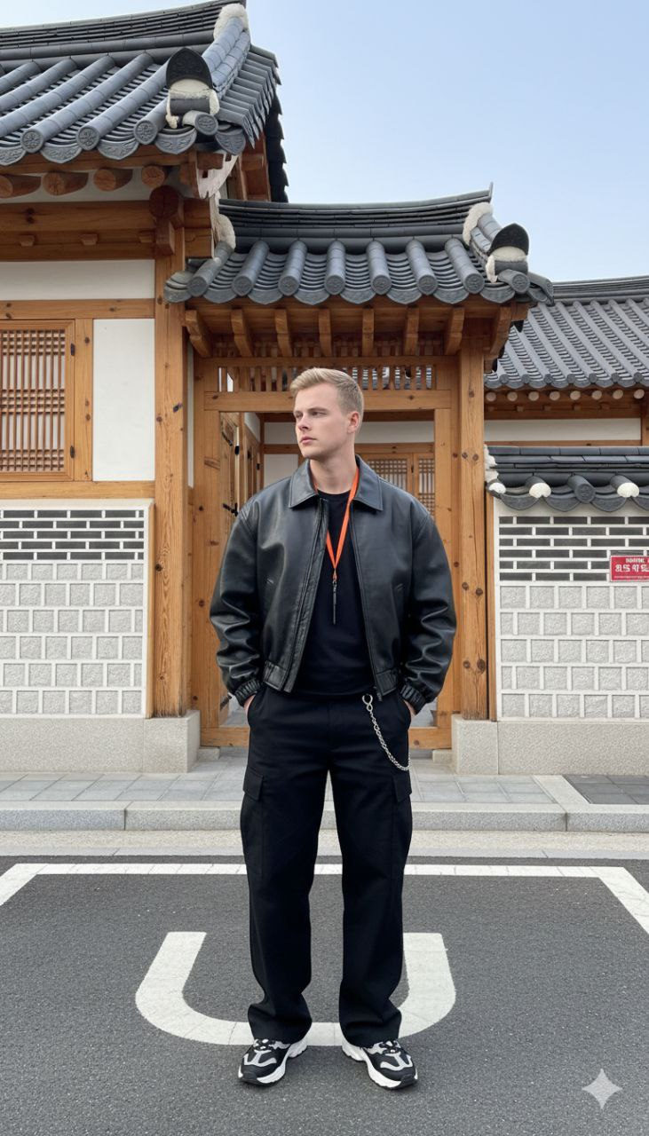 Streetwear Portrait at Korean Hanok