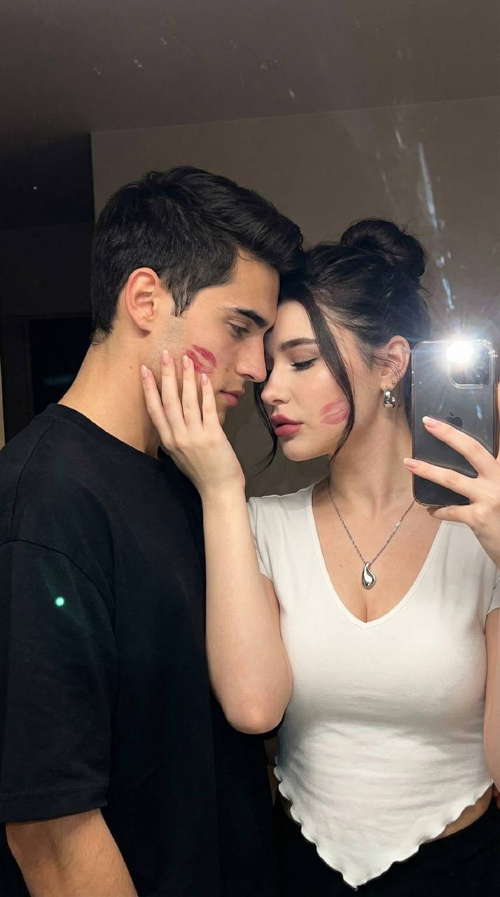 Mirror Selfie Intimate Couple