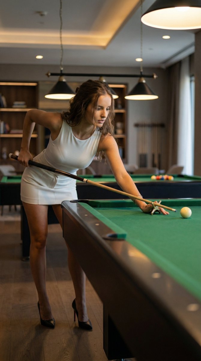 Billiard Goddess Focus Shot