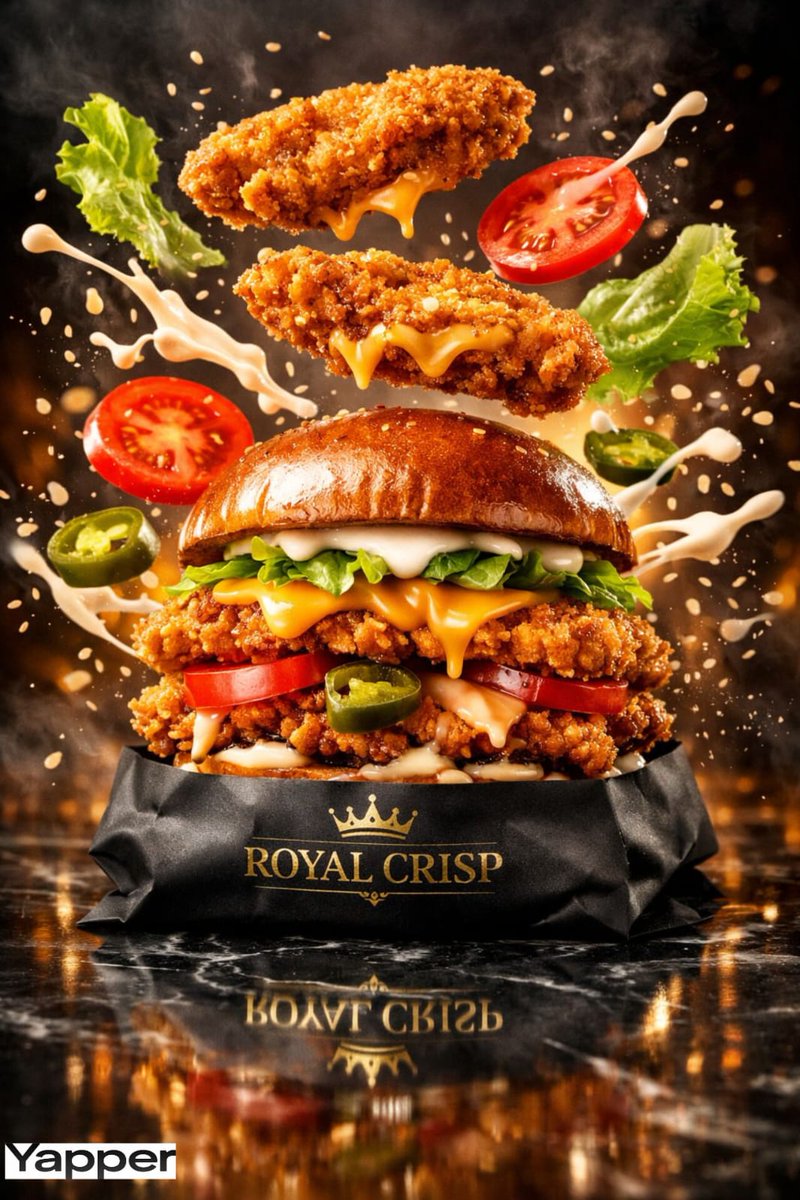 Luxury Crispy Chicken Burger Commercial