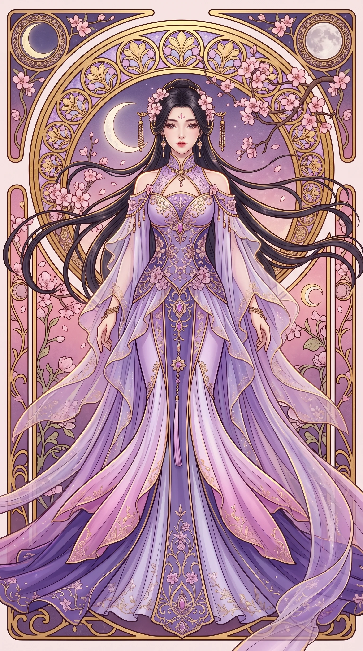 Ornate Art Nouveau Eastern Fantasy Portrait