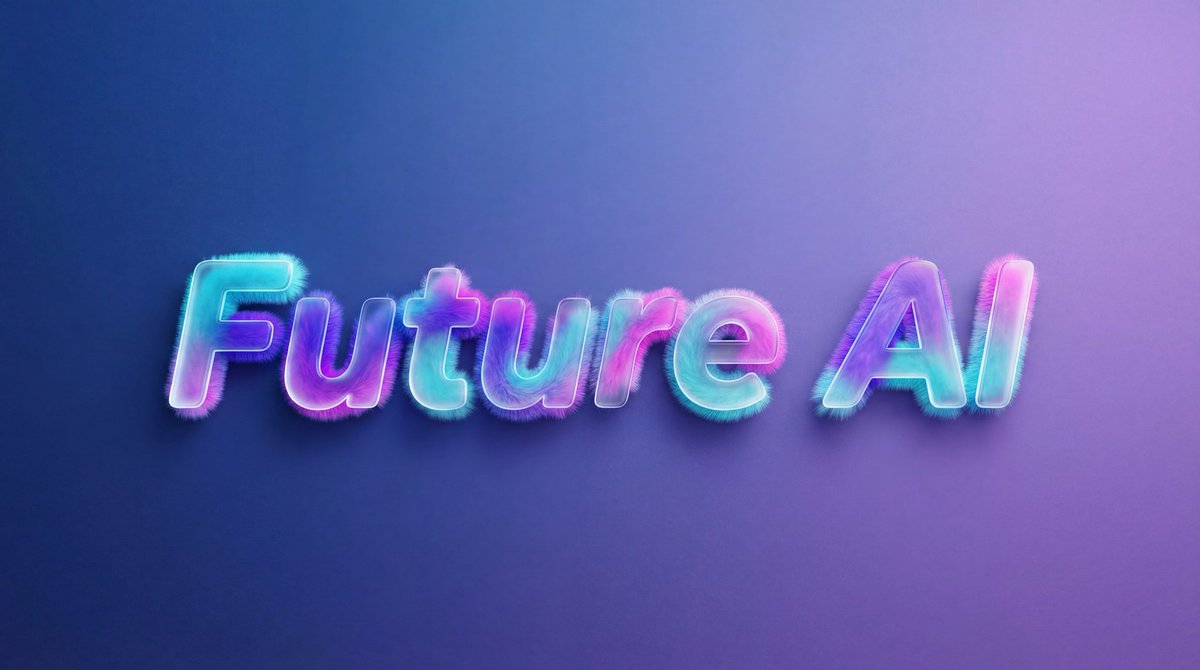 Futuristic Fluffy Glass Typography