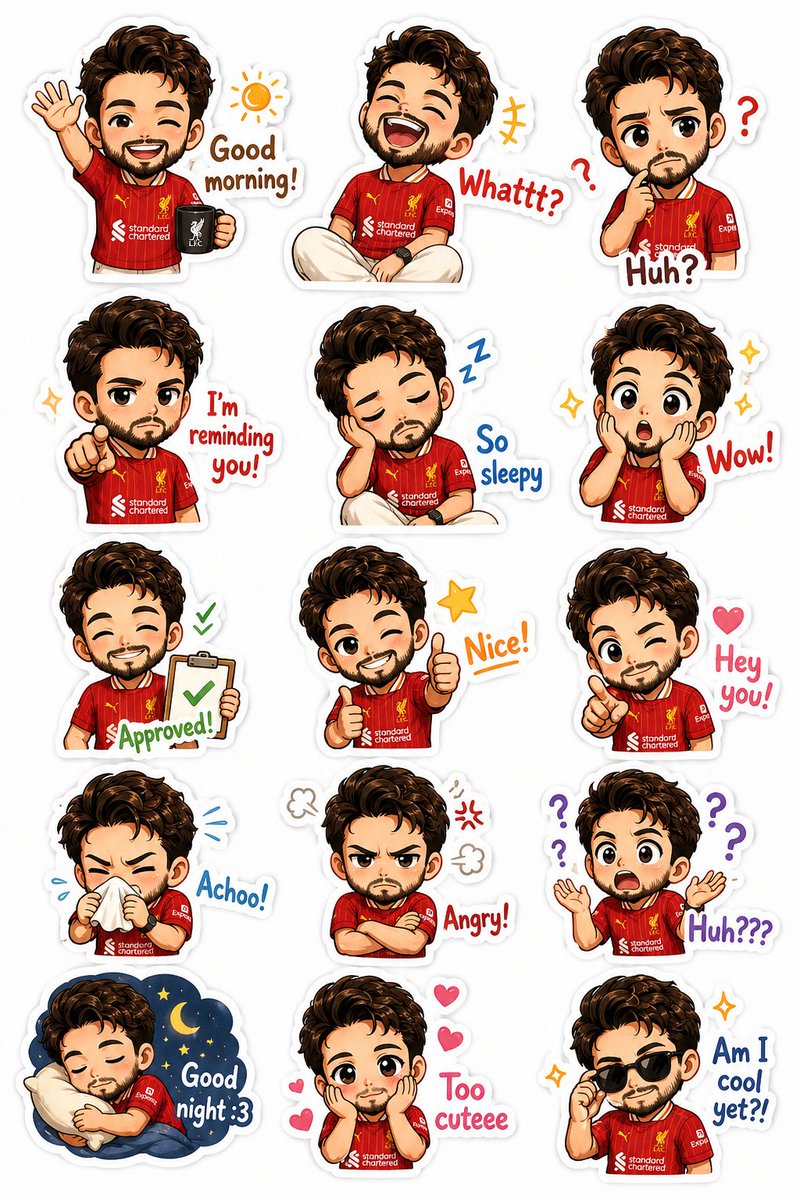 Chibi Football Boyfriend Sticker Pack
