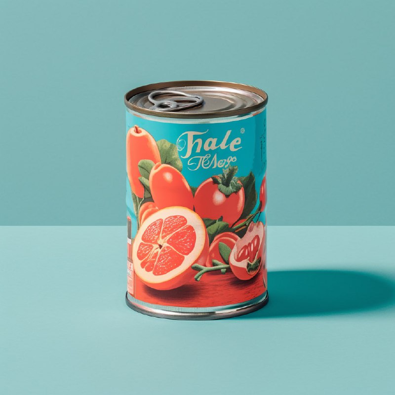 Canned Food Surrealist Still Life in Magritte Style