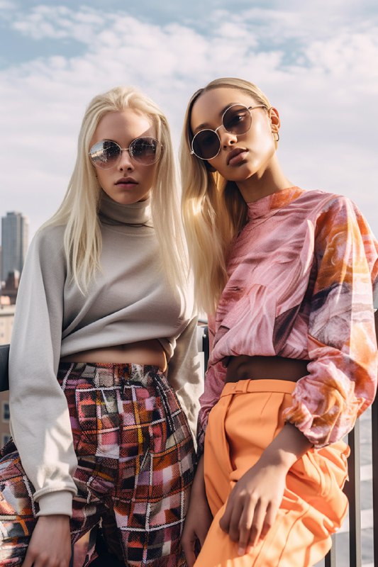 Models donning extraordinary pants
