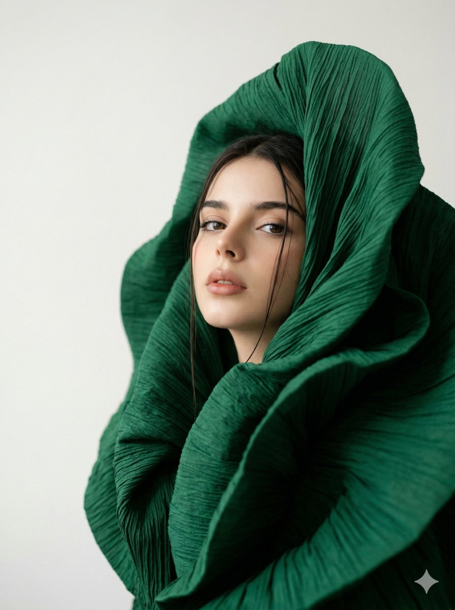 Sculptural Fabric Portrait Photography