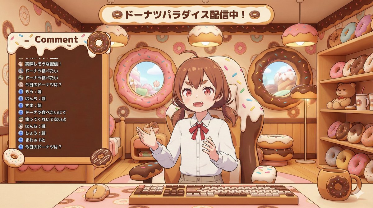Donut Themed VTuber Stream