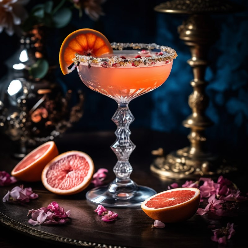 Moody dark dramatic goth themed drinks