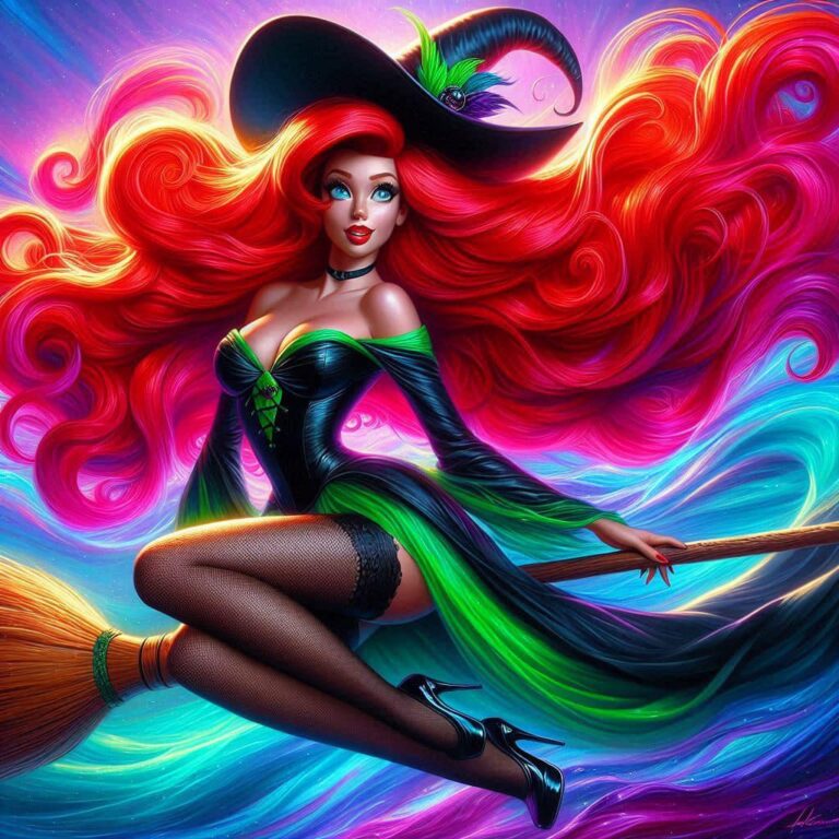 Oil painting of Disney Ariel