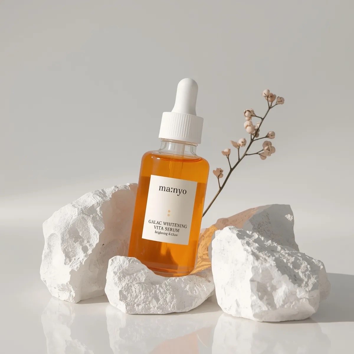Minimalist Amber Serum Luxury Product Photography