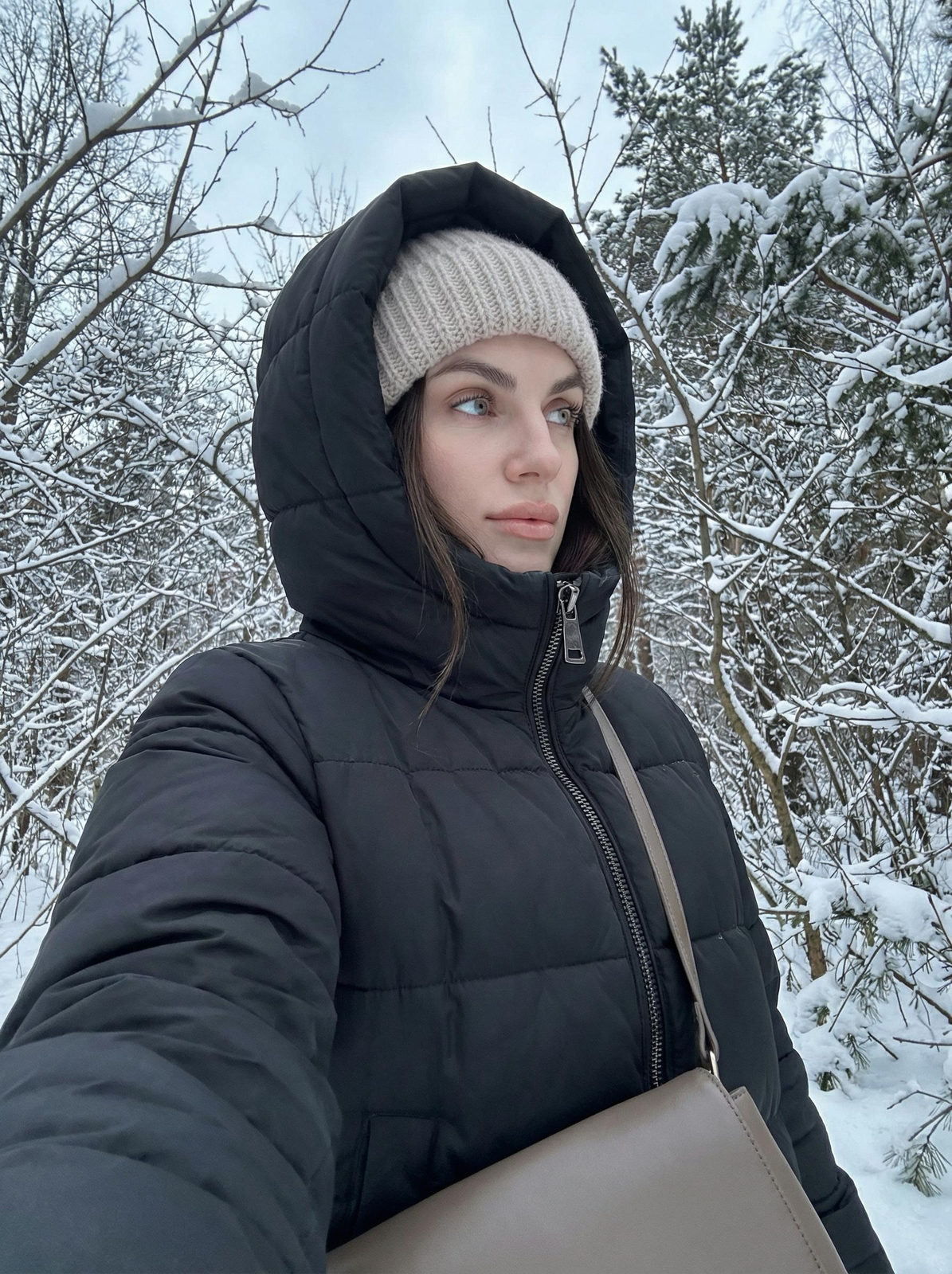Winter Forest Cold Tone Portrait