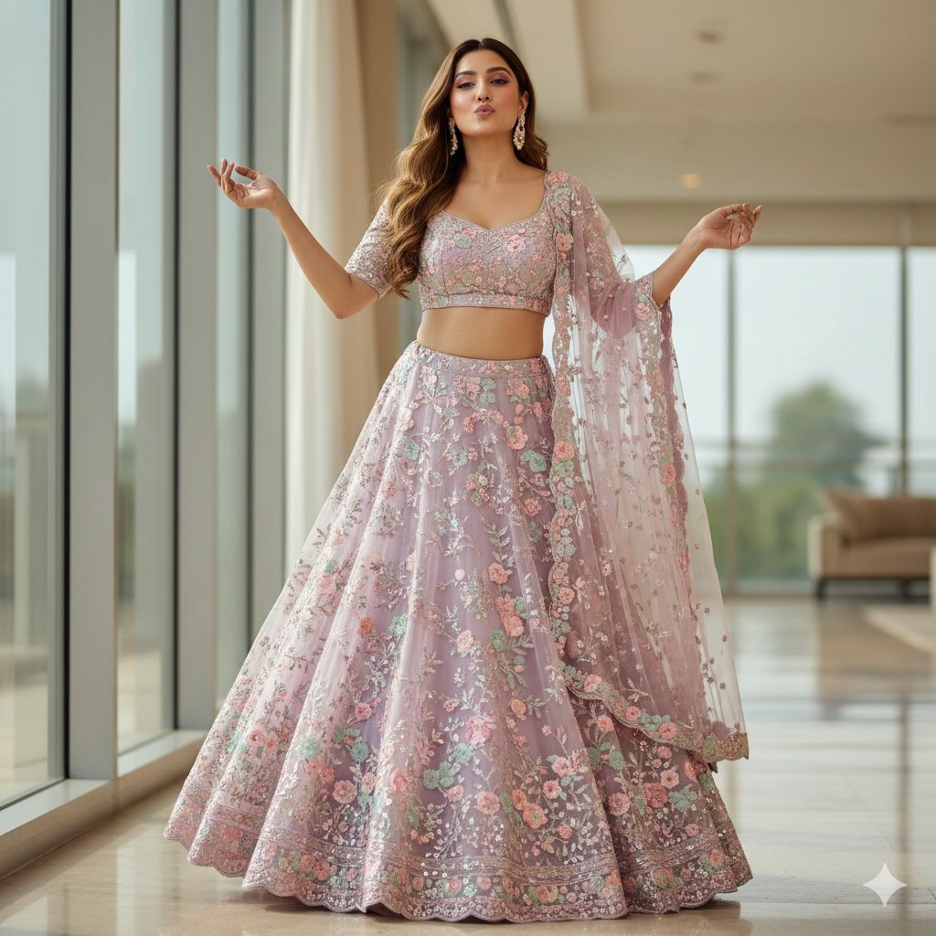 Pastel Lehenga Fashion Portrait