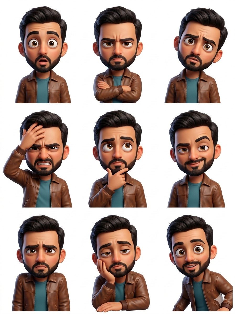Pixar Emotion Sticker Grid