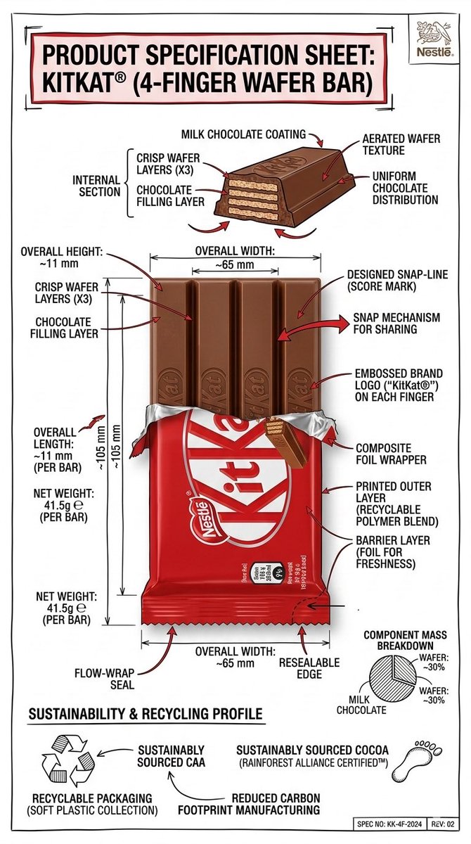 Snack Technical Blueprint Infographic