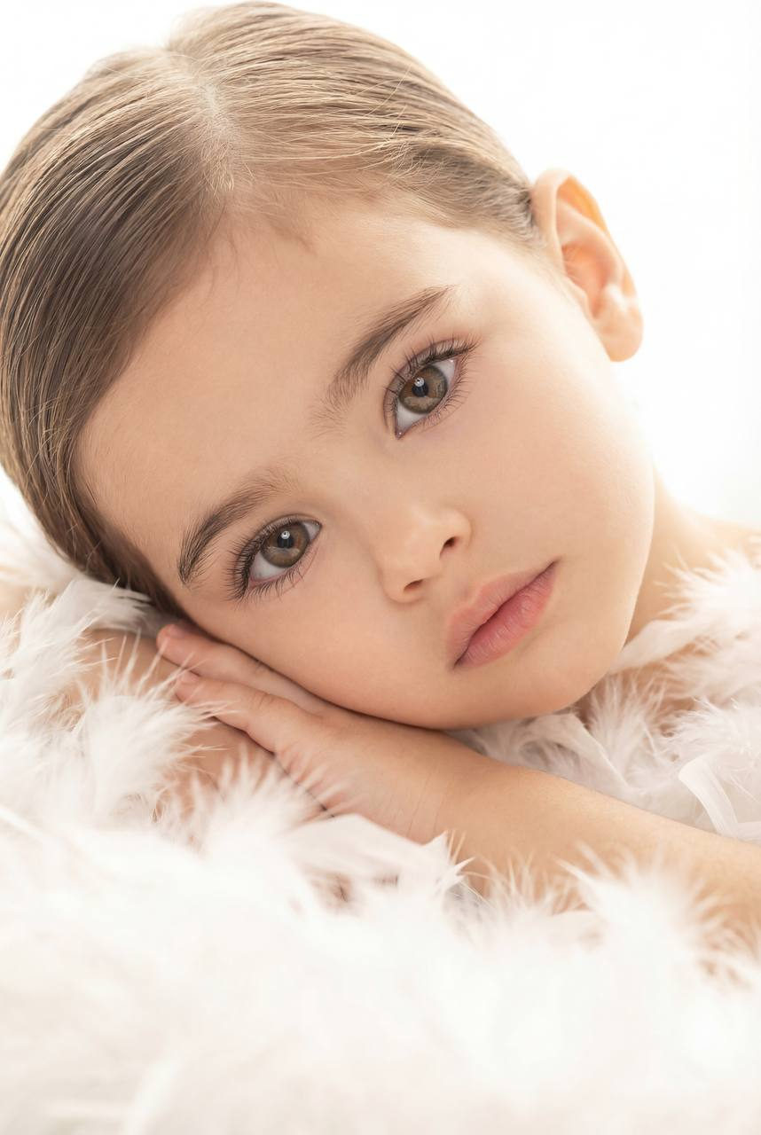 Ethereal Winter Angel Child Portrait