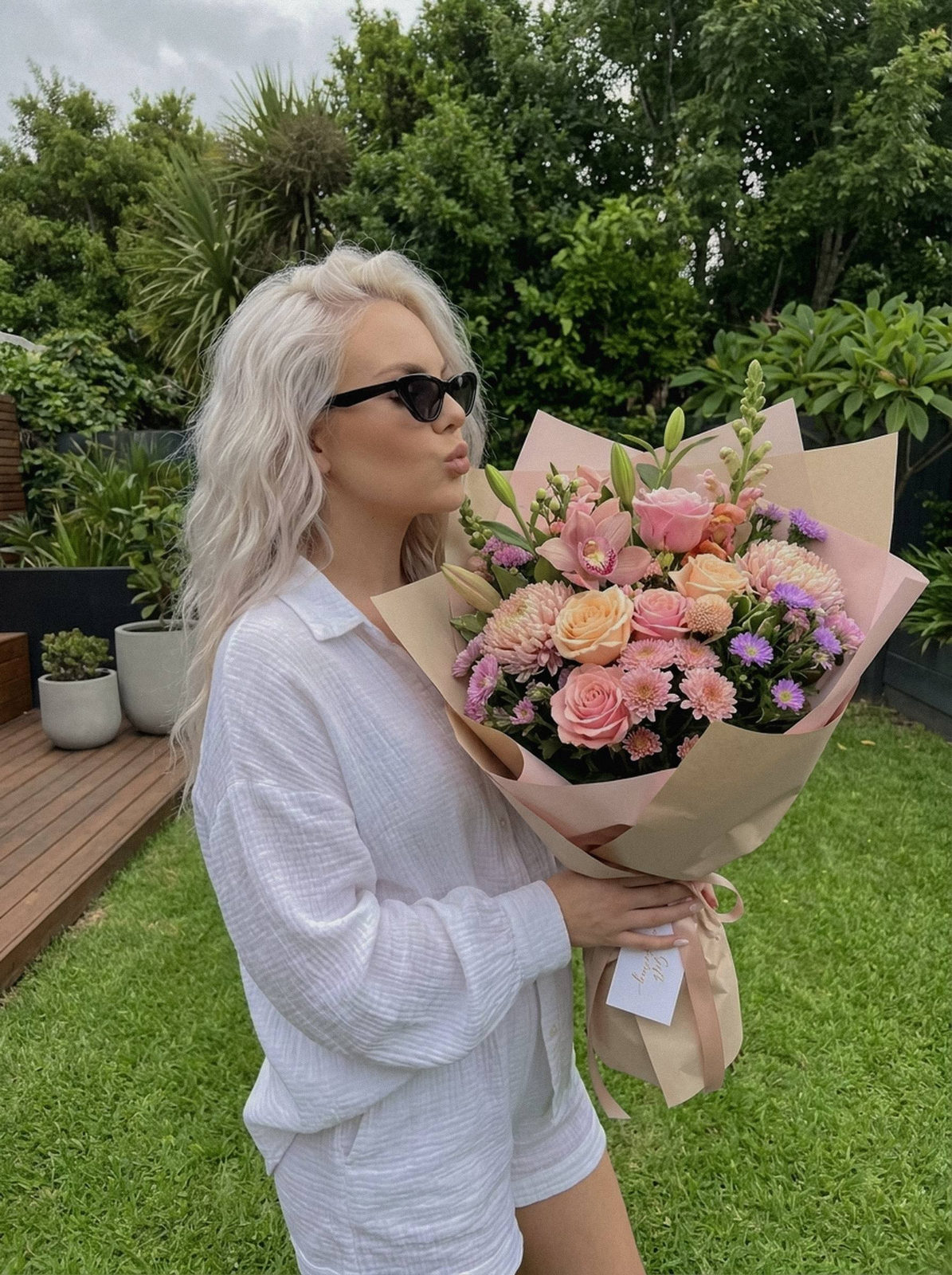 Garden Kiss Bouquet Girl
