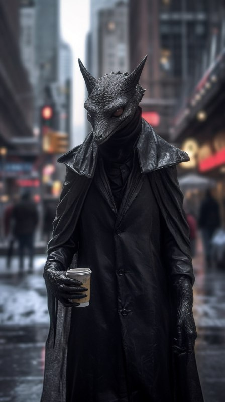 A pale and sad cryptid walking in New York City