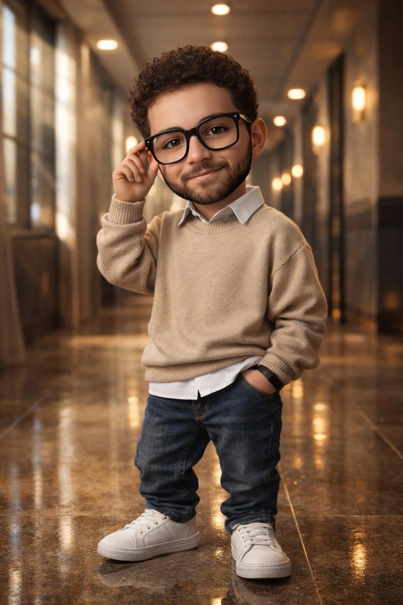 Chibi Boy in Golden Loft Light