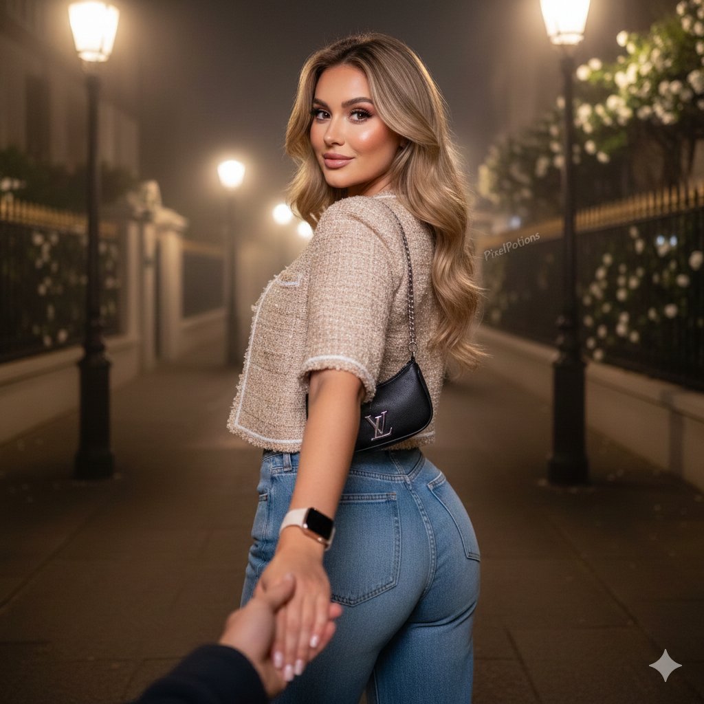 Night Walk Fashion Portrait