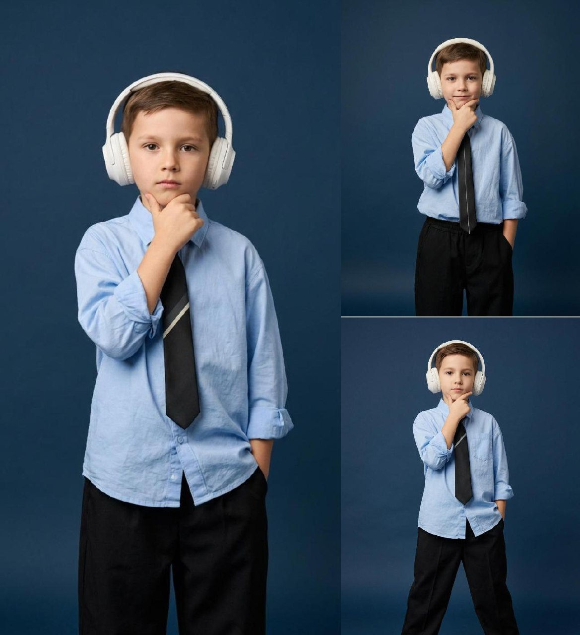 Blue Studio Boy Portrait