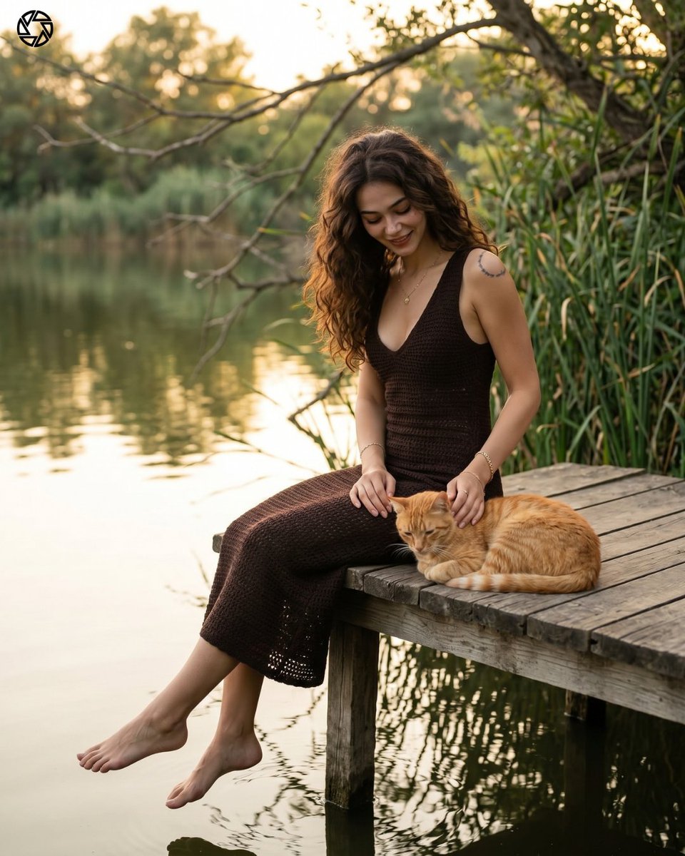 Golden Hour Lakeside Portrait