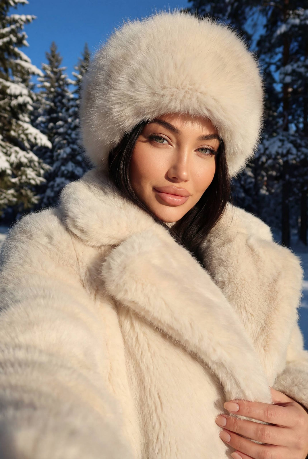 Luxury Alpine Winter Selfie